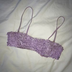 J Crew purple ruffled bikini top